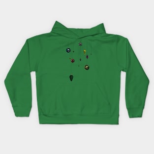 Vintage Christmas Ornaments Kids Hoodie